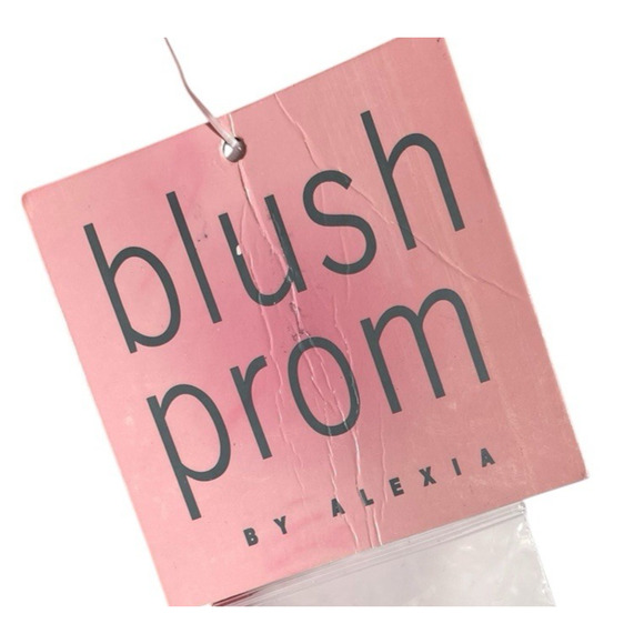 Blush Prom by Alexia Dress Size 8 Formal Prom Red Halter Satin High Slit Y2K New - Picture 9 of 16
